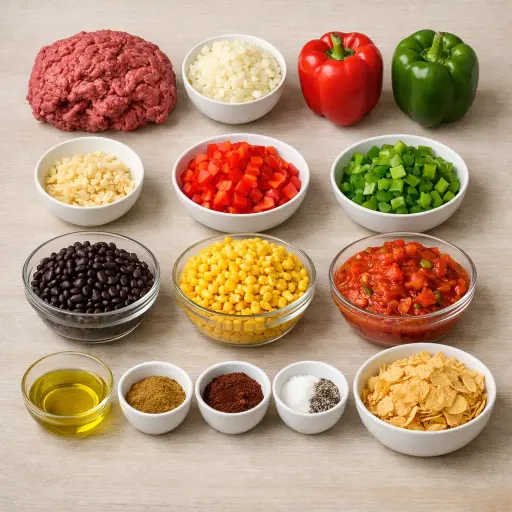 Ingredients for Mexican Fiesta Casserole