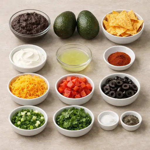 Ingredients for Mexican Sunrise Layer Dip