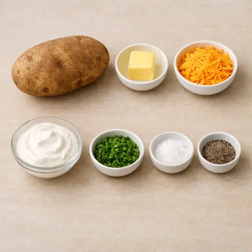 Ingredients for Microwave Baked Potato