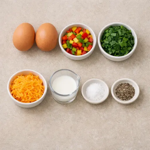 Ingredients for Microwave Mug Omelet