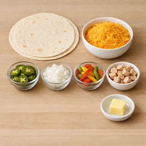 Ingredients for Microwave Quesadilla