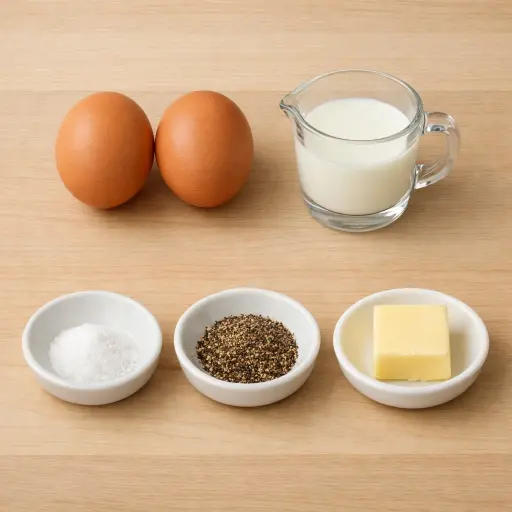 Ingredients for Microwave Scrambled Eggs