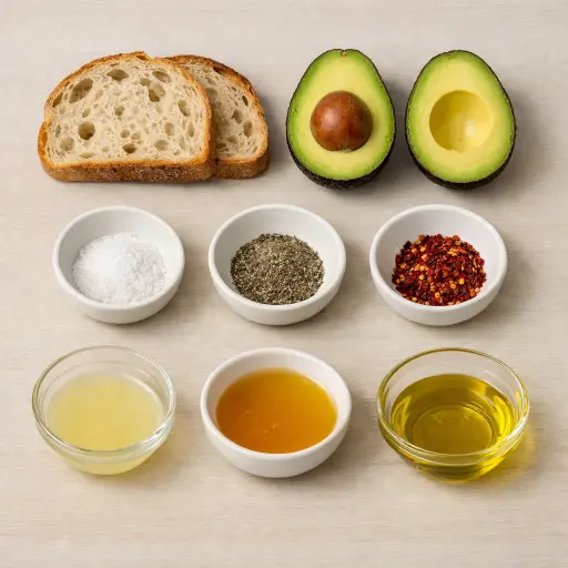 Ingredients for Midnight Avocado Toast