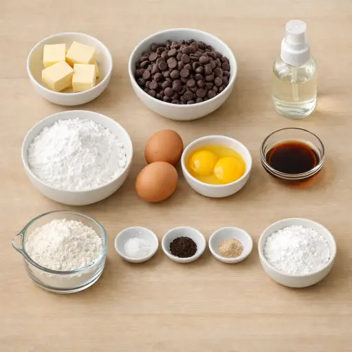 Ingredients for Midnight Chocolate Lava Cake