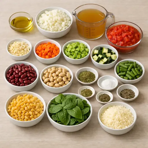Ingredients for Minestrone Soup