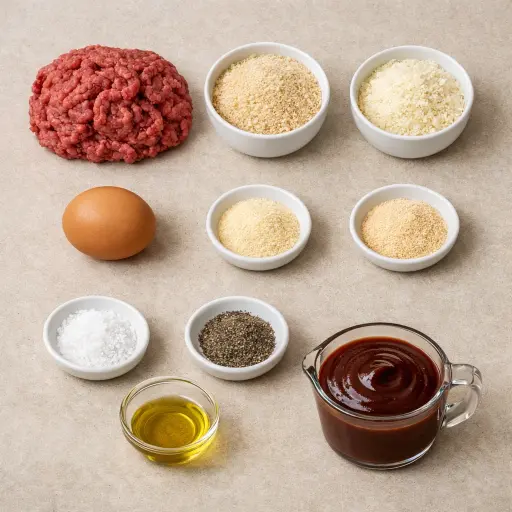 Ingredients for Mini BBQ Meatballs