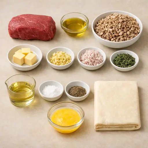 Ingredients for Mini Beef Wellington Bites