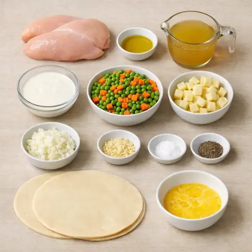 Ingredients for Mini Chicken Pot Pies