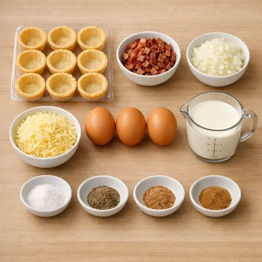 Ingredients for Mini Quiche Lorraine