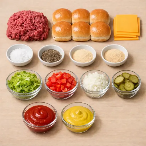 Ingredients for Mini Sliders