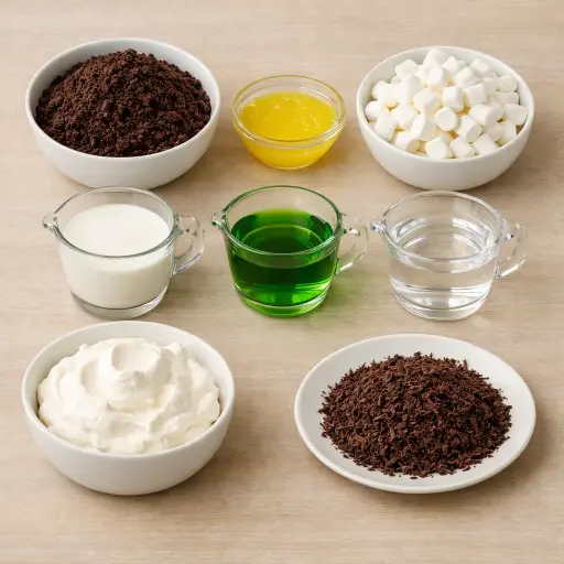 Ingredients for Mint Chocolate Dream Pie