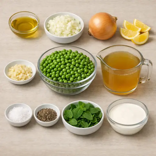 Ingredients for Mint Pea Soup