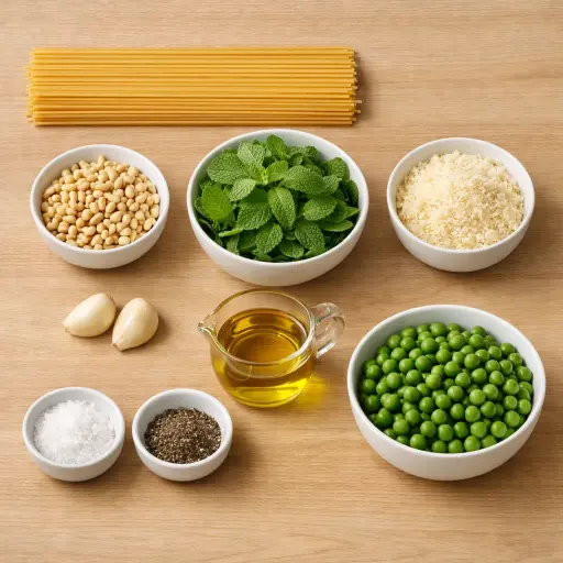 Ingredients for Mint Pesto Pasta