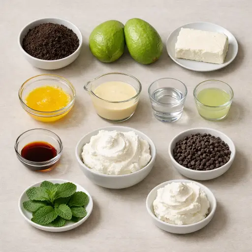 Ingredients for Minty Avocado Grasshopper Pie
