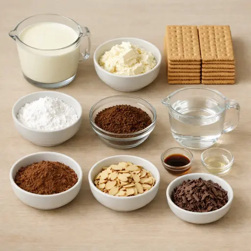 Ingredients for Mocha Almond Icebox Cake