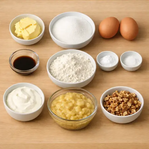 Ingredients for Moist Banana Loaf