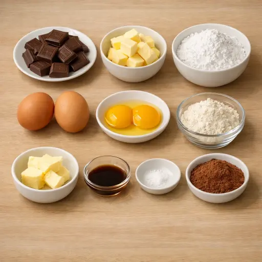 Ingredients for Molten Chocolate Lava Cake