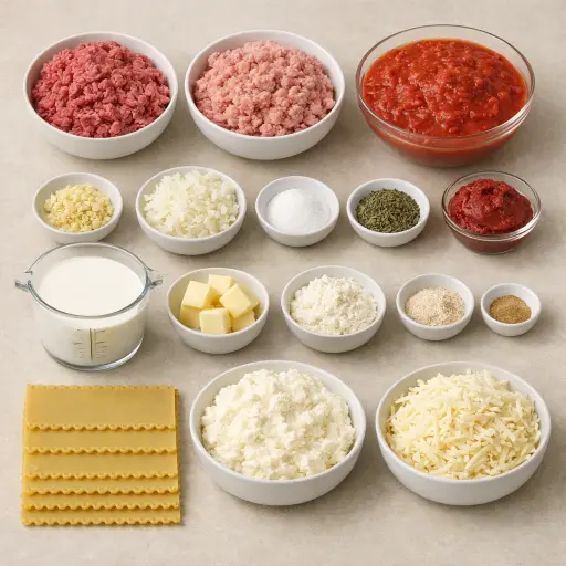 Ingredients for Mom's Secret Lasagna