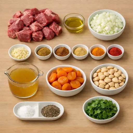 Ingredients for Moroccan Lamb Tagine