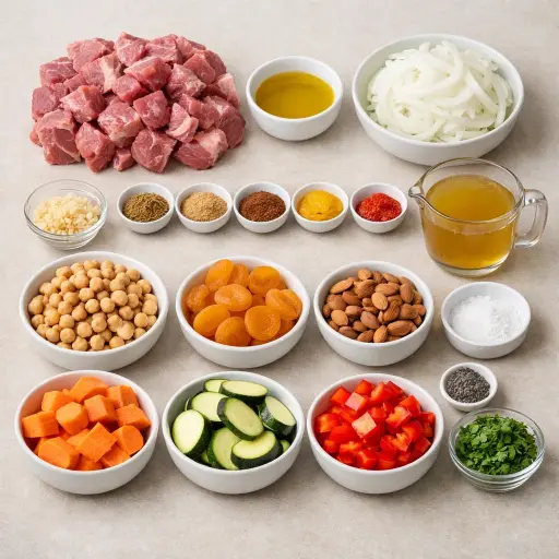 Ingredients for Moroccan Tagine