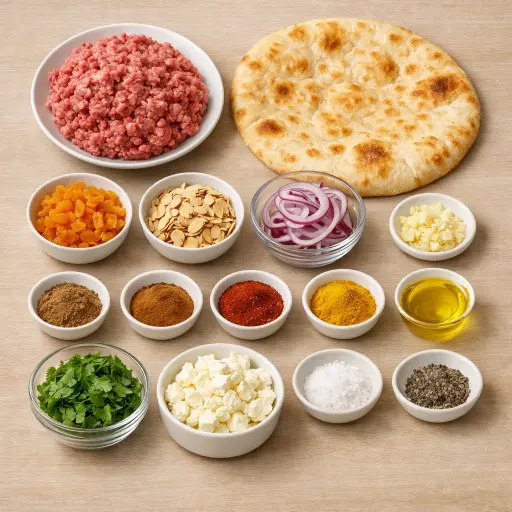 Ingredients for Moroccan Tagine Pizza