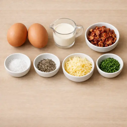Ingredients for Mug Quiche Lorraine
