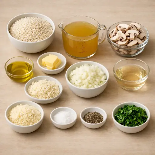 Ingredients for Mushroom Risotto