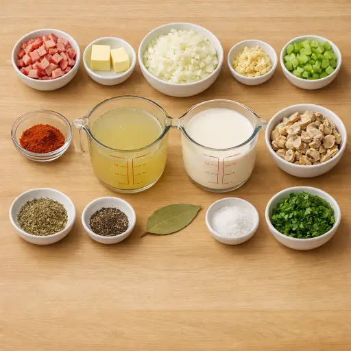 Ingredients for New England Clam Chowder with a Smoky Twist