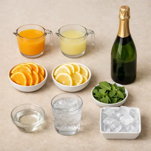 Ingredients for New Year's Eve Sparkling Punch