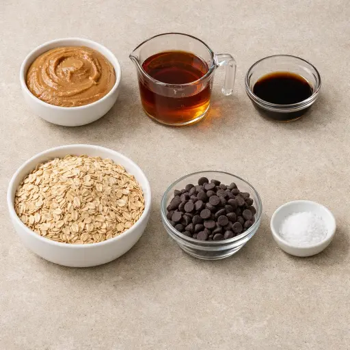 Ingredients for No Bake Almond Butter Cookies
