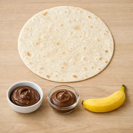 Ingredients for Nutella and Banana Sushi