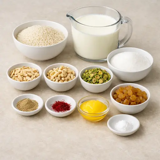 Ingredients for Nutty Kheer