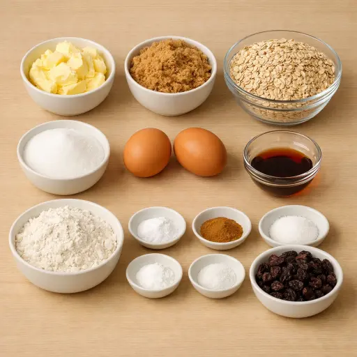 Ingredients for Oatmeal Raisin Delight