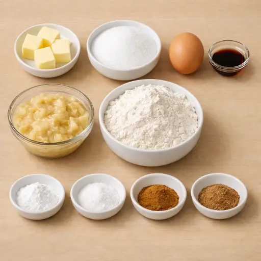 Ingredients for Old-Fashioned Banana Cookies