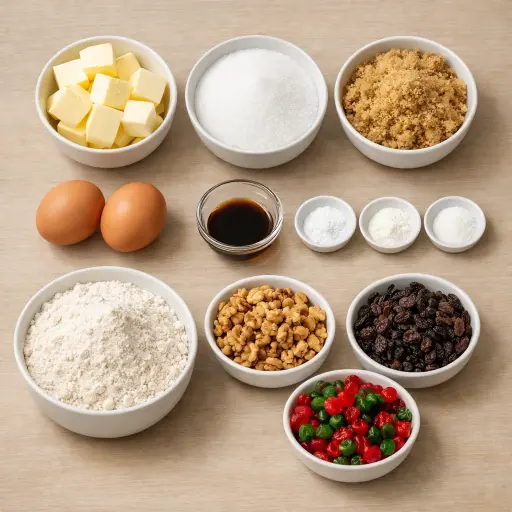 Ingredients for Old-Fashioned Christmas Cookies