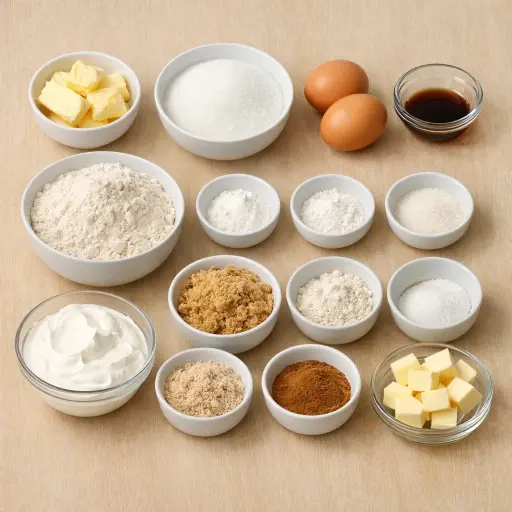 Ingredients for Old-Fashioned Coffee Cake