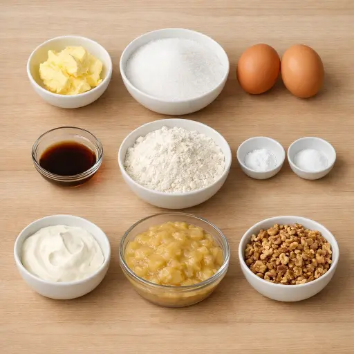 Ingredients for Old-Fashioned Moist Banana Nut Bread