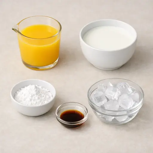 Ingredients for Old-Fashioned Orange Delight
