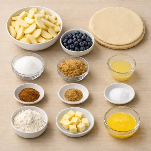 Ingredients for Old-Fashioned Orchard Pie