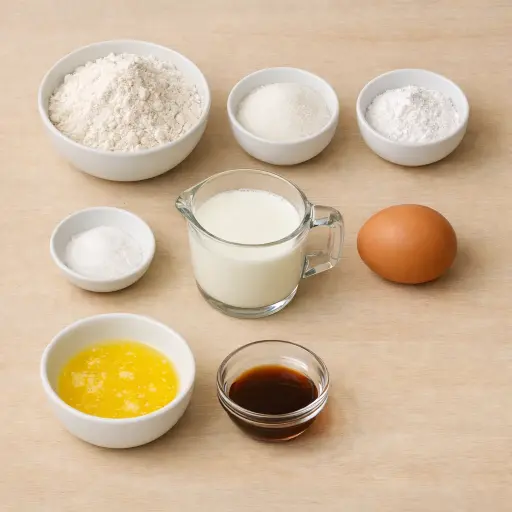 Ingredients for Old-Fashioned Pancakes