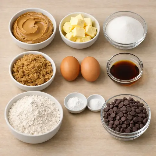 Ingredients for Old-Fashioned Peanut Butter Bars