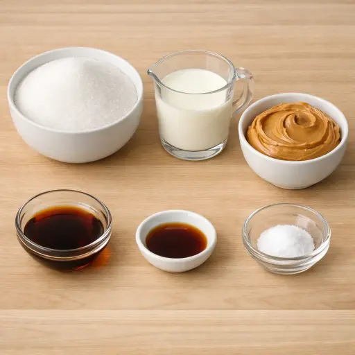 Ingredients for Old-Fashioned Peanut Butter Fudge
