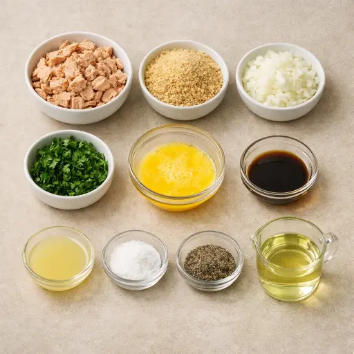 Ingredients for Old-Fashioned Salmon Patties