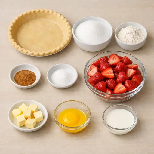 Ingredients for Old-Fashioned Strawberry Pie