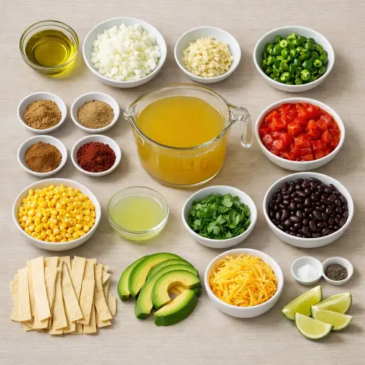 Ingredients for Old-World Tortilla Soup