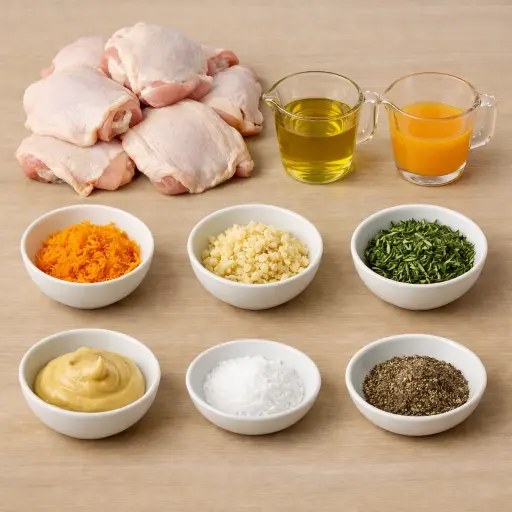 Ingredients for Orange Rosemary Baked Chicken