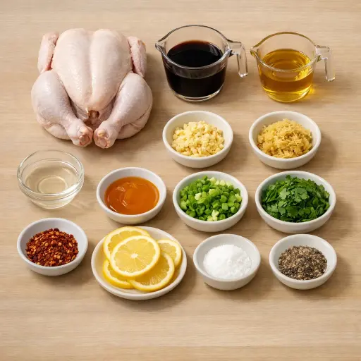 Ingredients for Oriental Herb-Infused Chicken