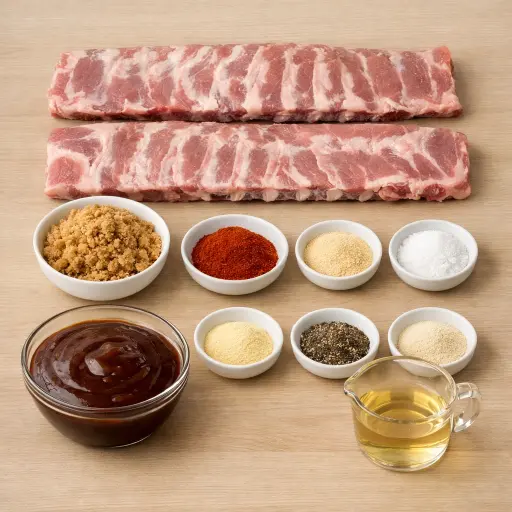 Ingredients for Oven-Baked BBQ Ribs