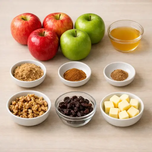Ingredients for Oven-Baked Cinnamon Apples