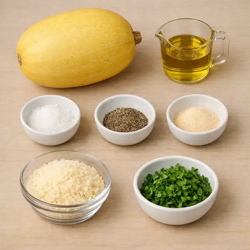 Ingredients for Oven-Baked Spaghetti Squash